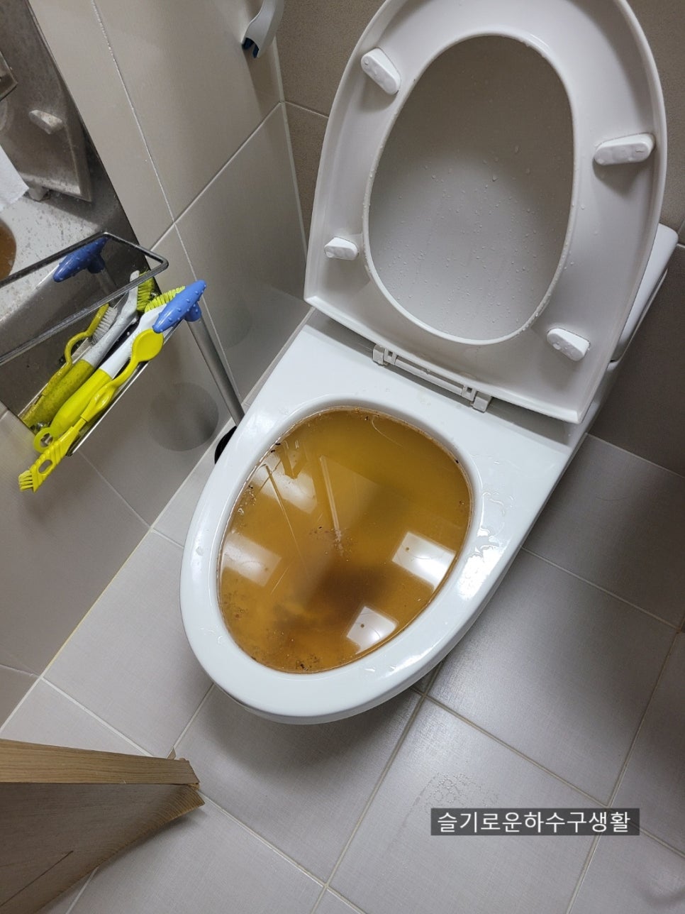 변기 막힘 해결 이물질 제거