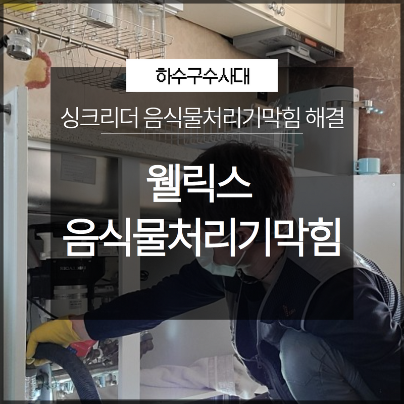 웰릭스 싱크리더 음식물처리기막힘 해결 완료